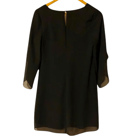 Black dress on a hanger with a transparent background