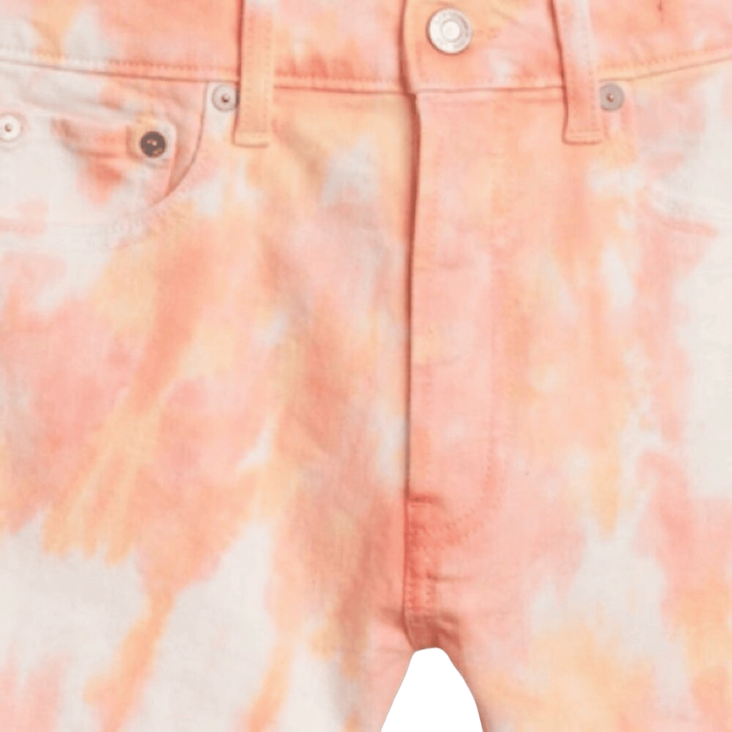 Tie-dye patterned garment with a focus on color and texture.