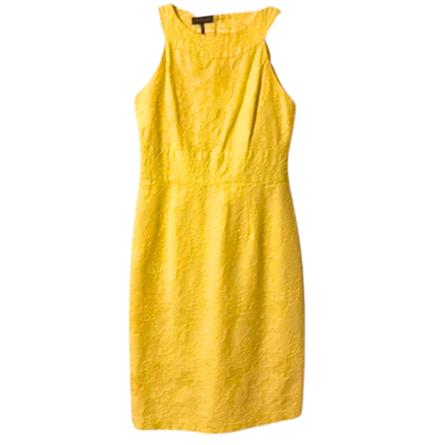 Yellow dress on a white background