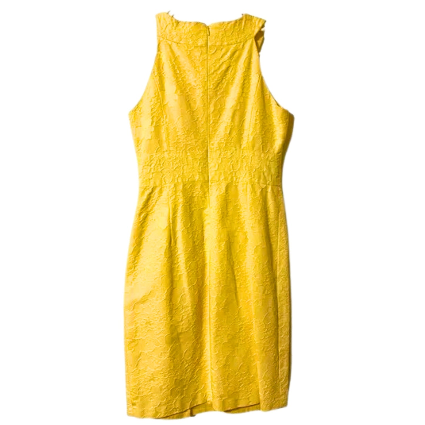 Yellow dress on a white background