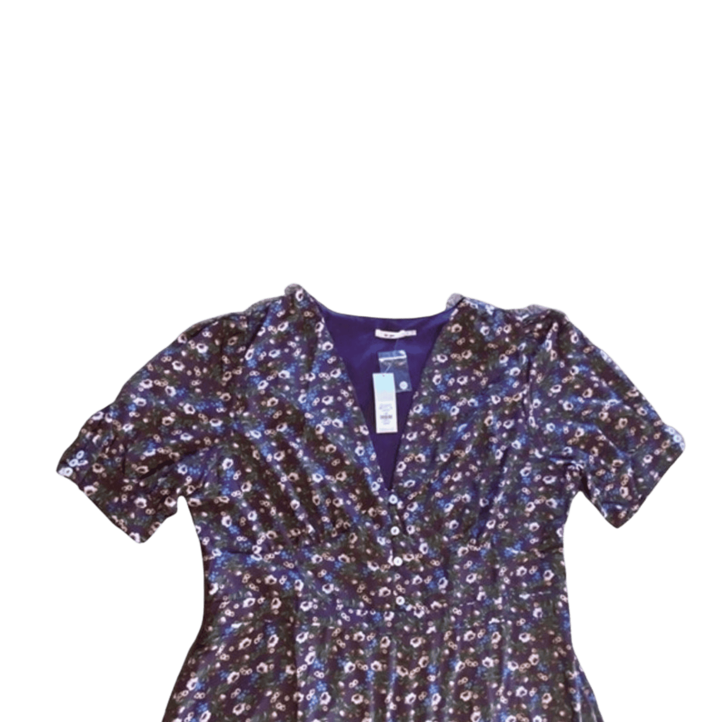 Floral patterned blouse on a transparent background