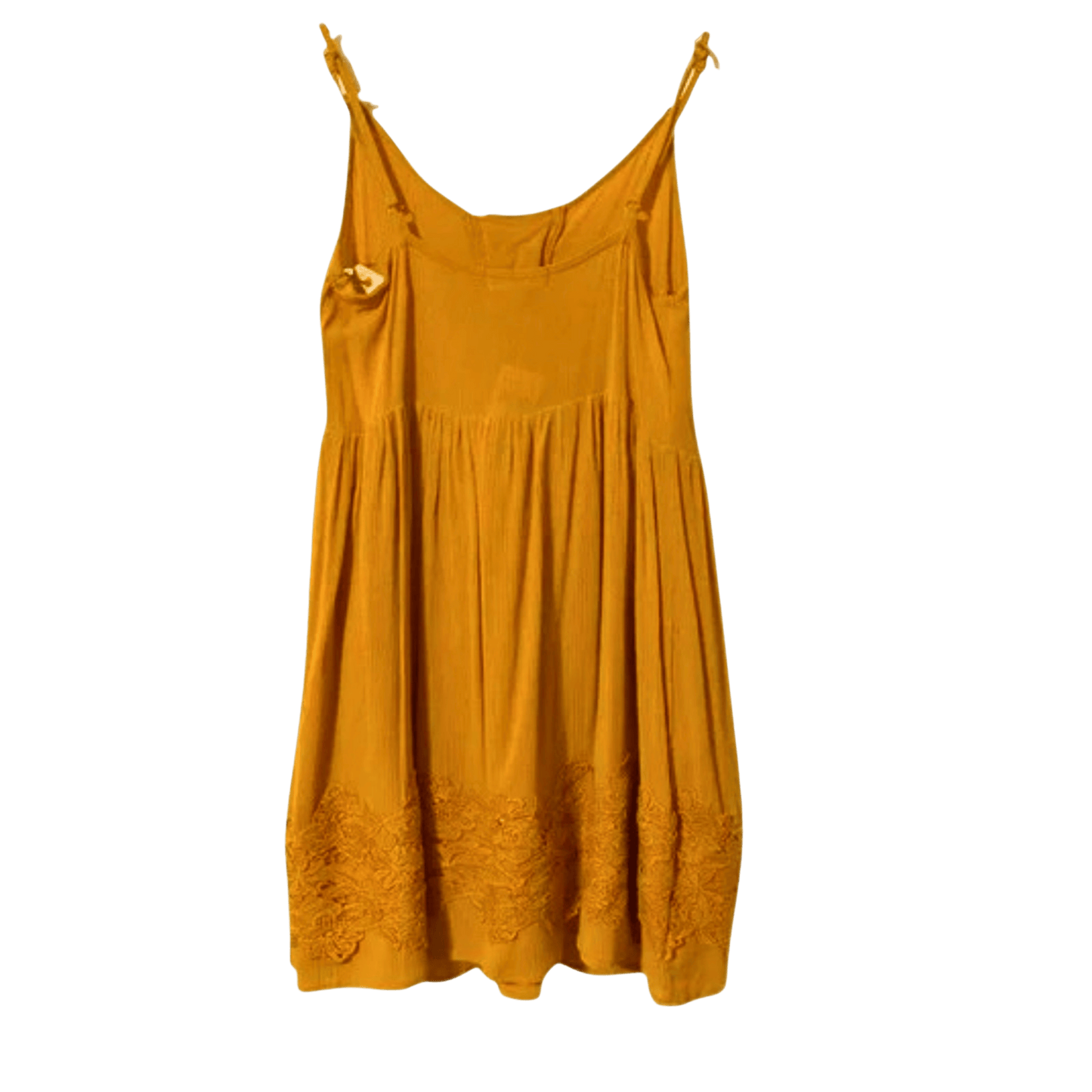 Yellow dress on a transparent background