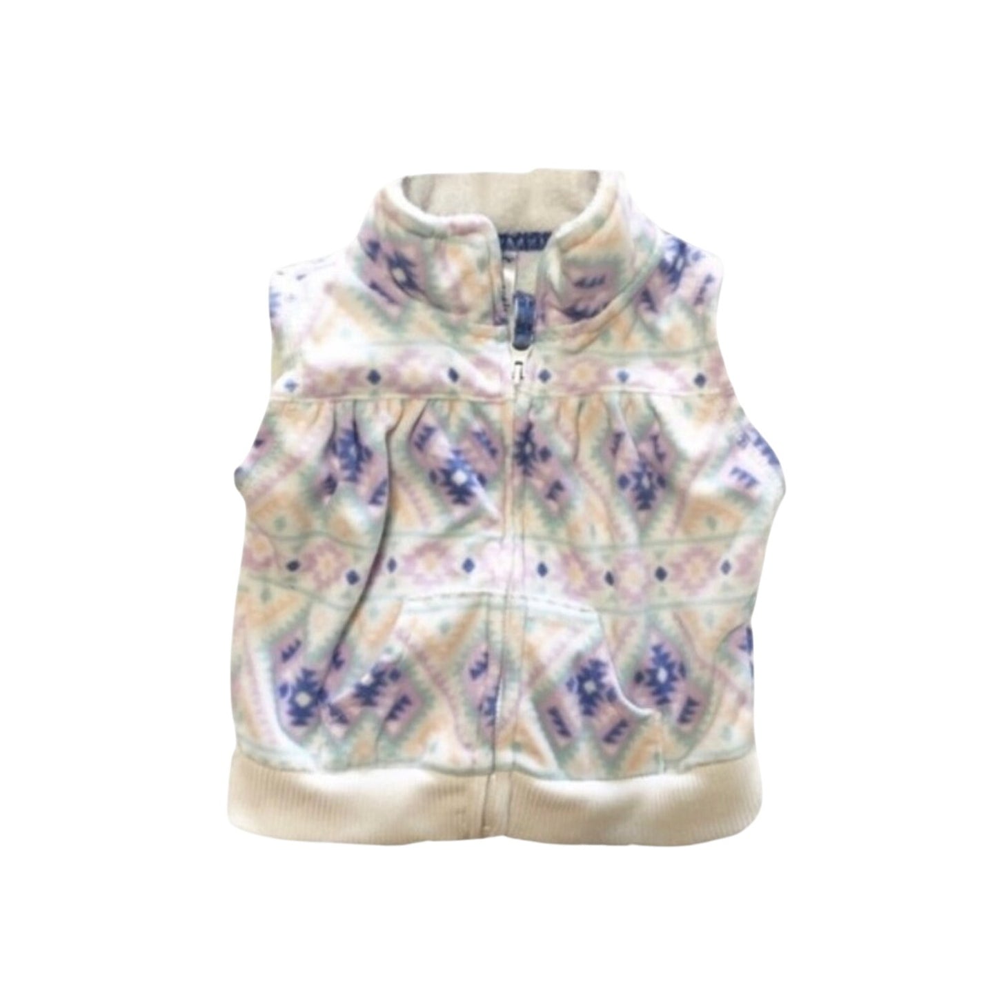 Floral patterned vest on a white background
