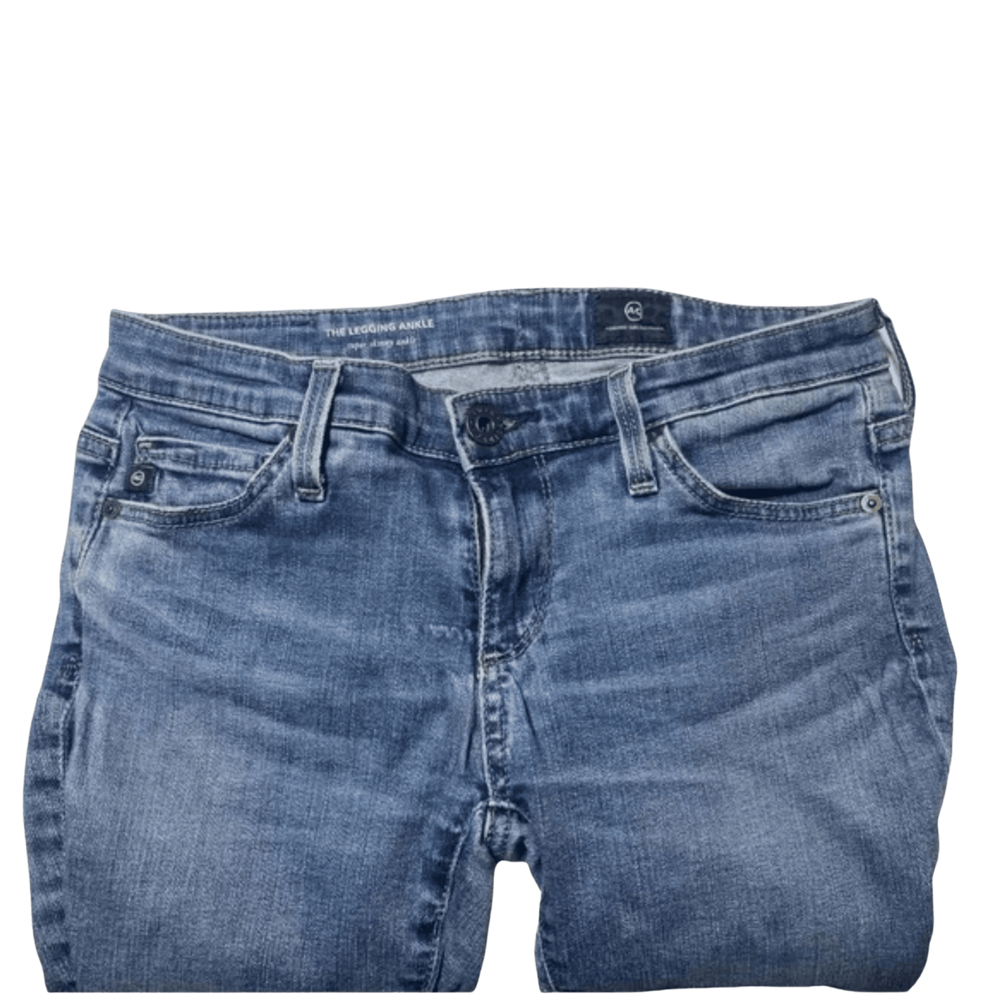 Blue denim shorts on a transparent background