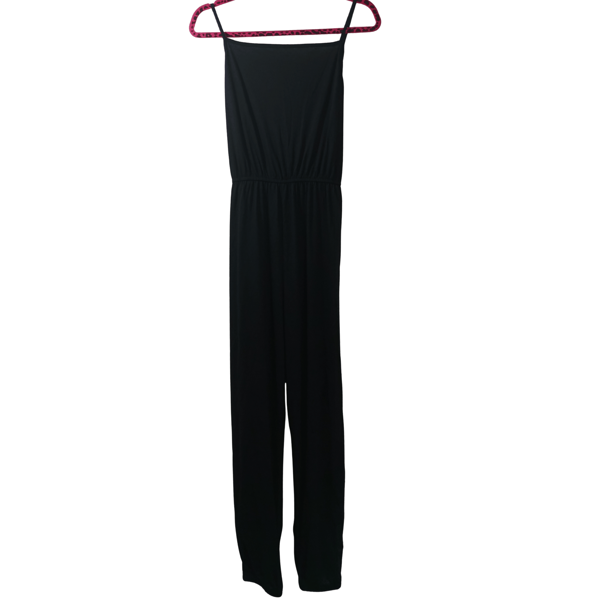 Black jumpsuit on a transparent background