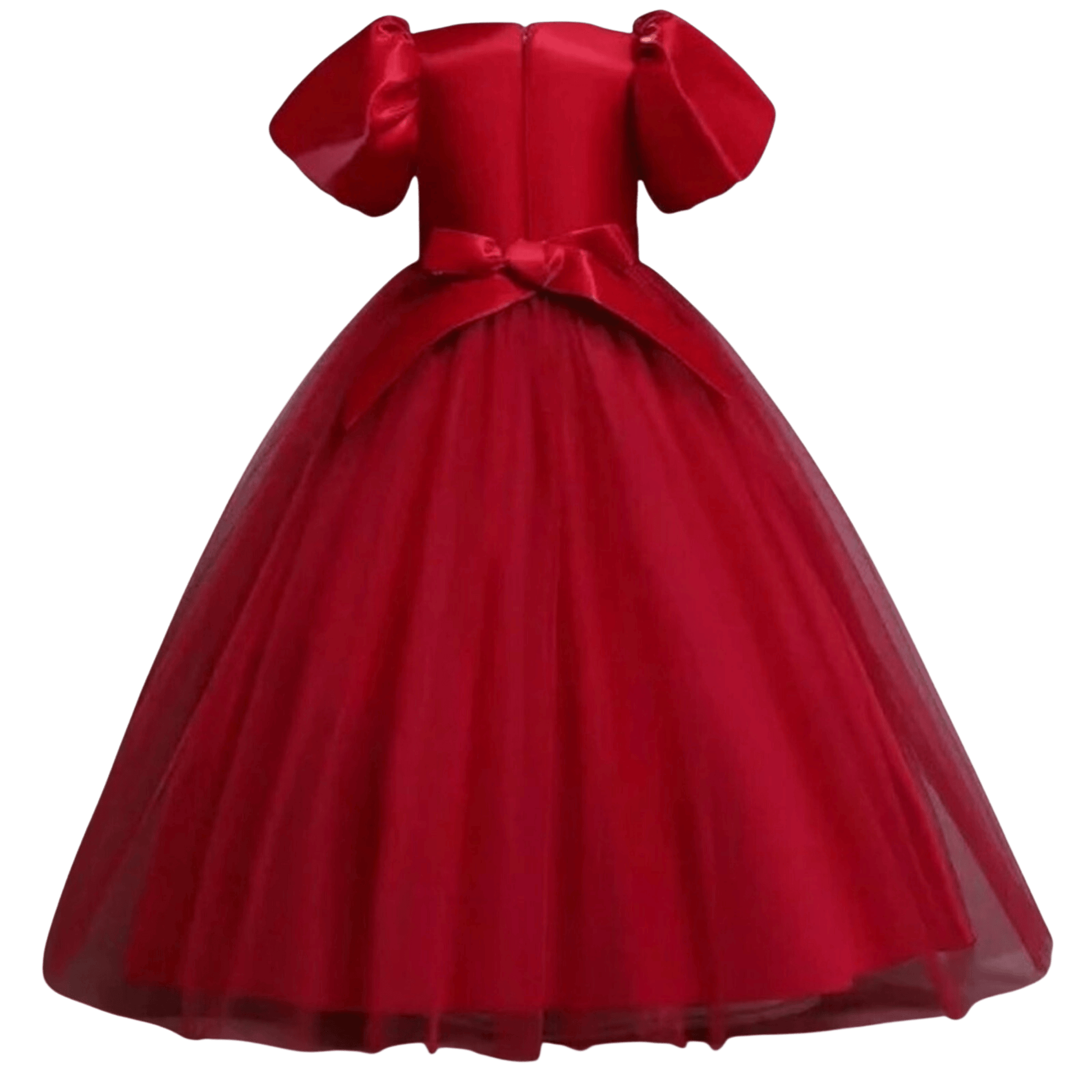 Red dress with a bow on a transparent background