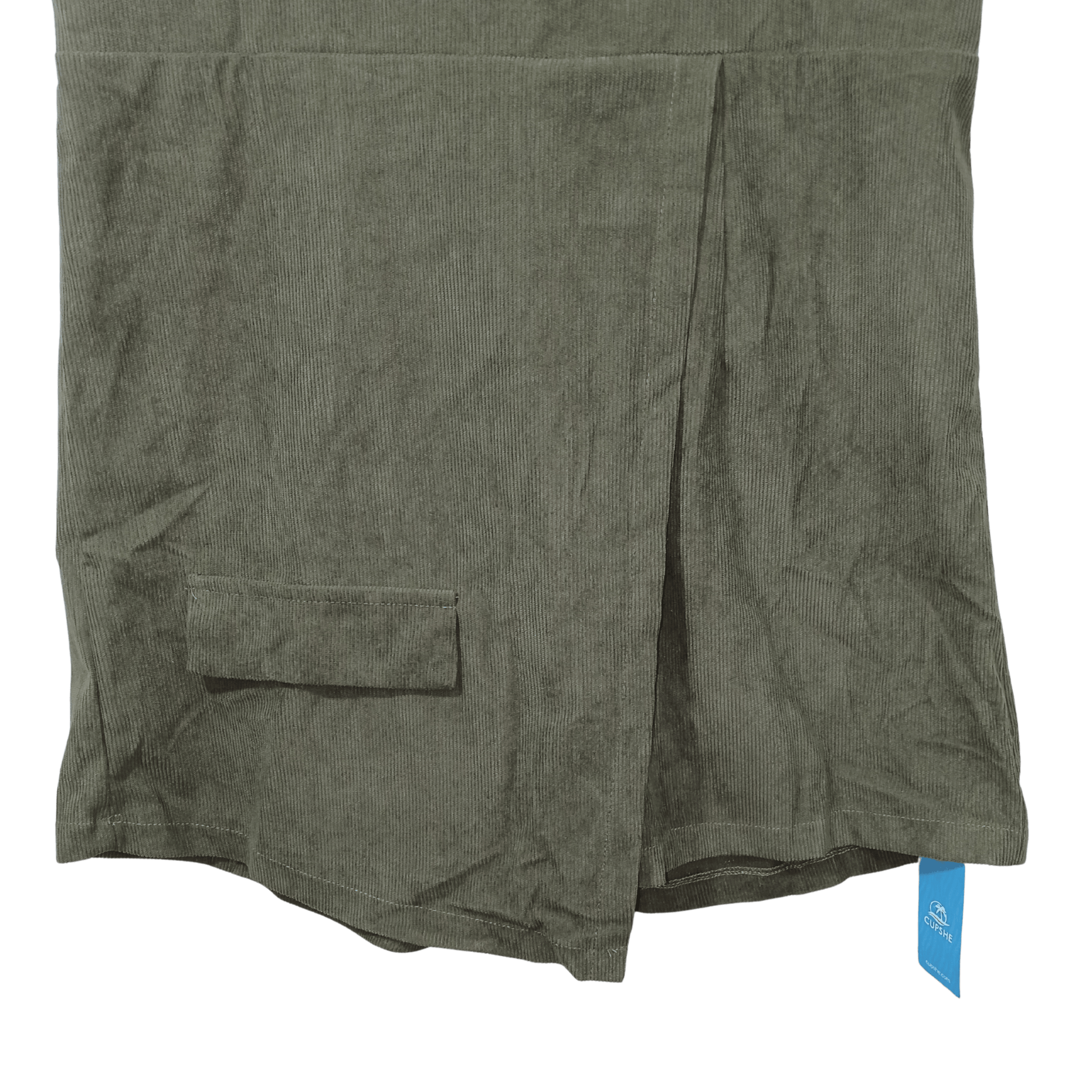Green shorts with a pocket on a transparent background