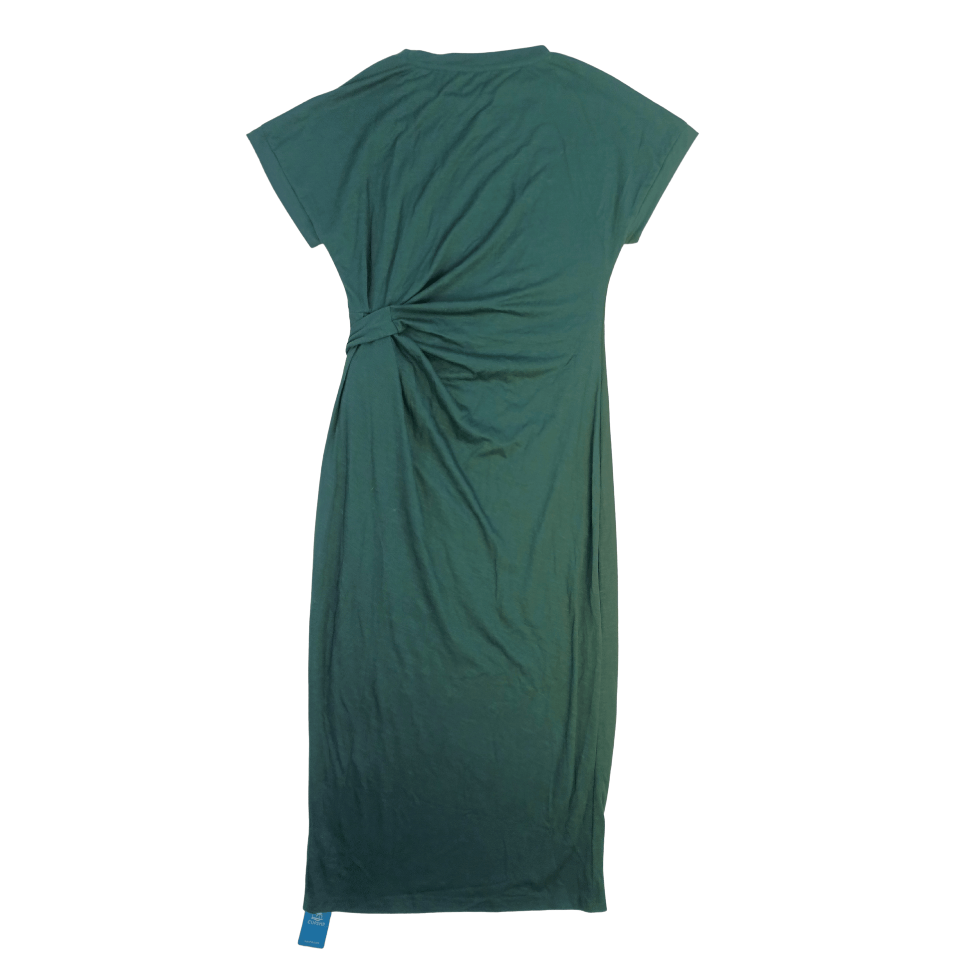 Green dress with a knot detail on a transparent background