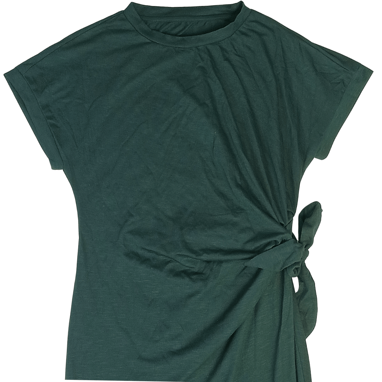 Green dress with a knot detail on a transparent background