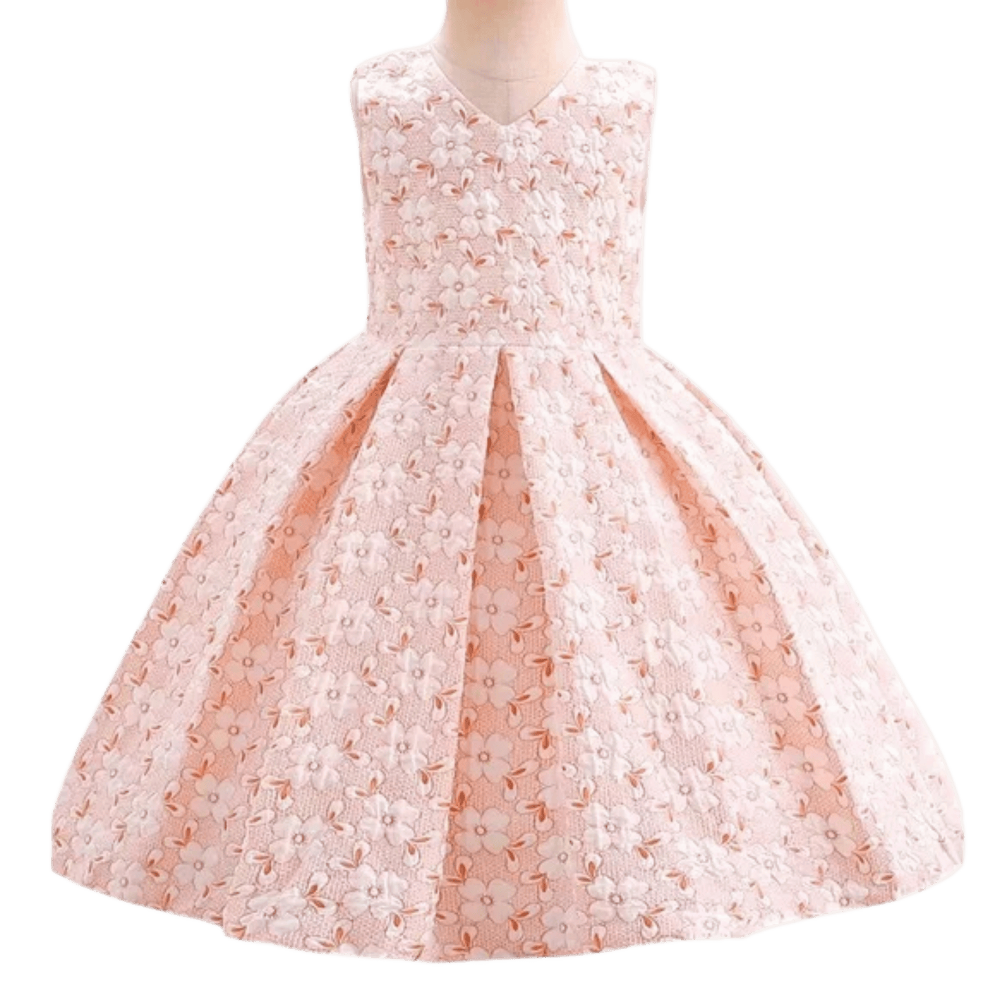 Pink floral dress on a transparent background