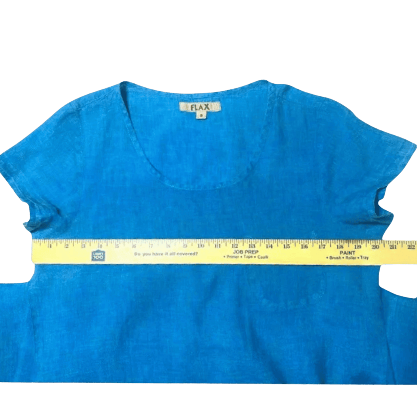 Blue t-shirt with a measuring tape on a transparent background
