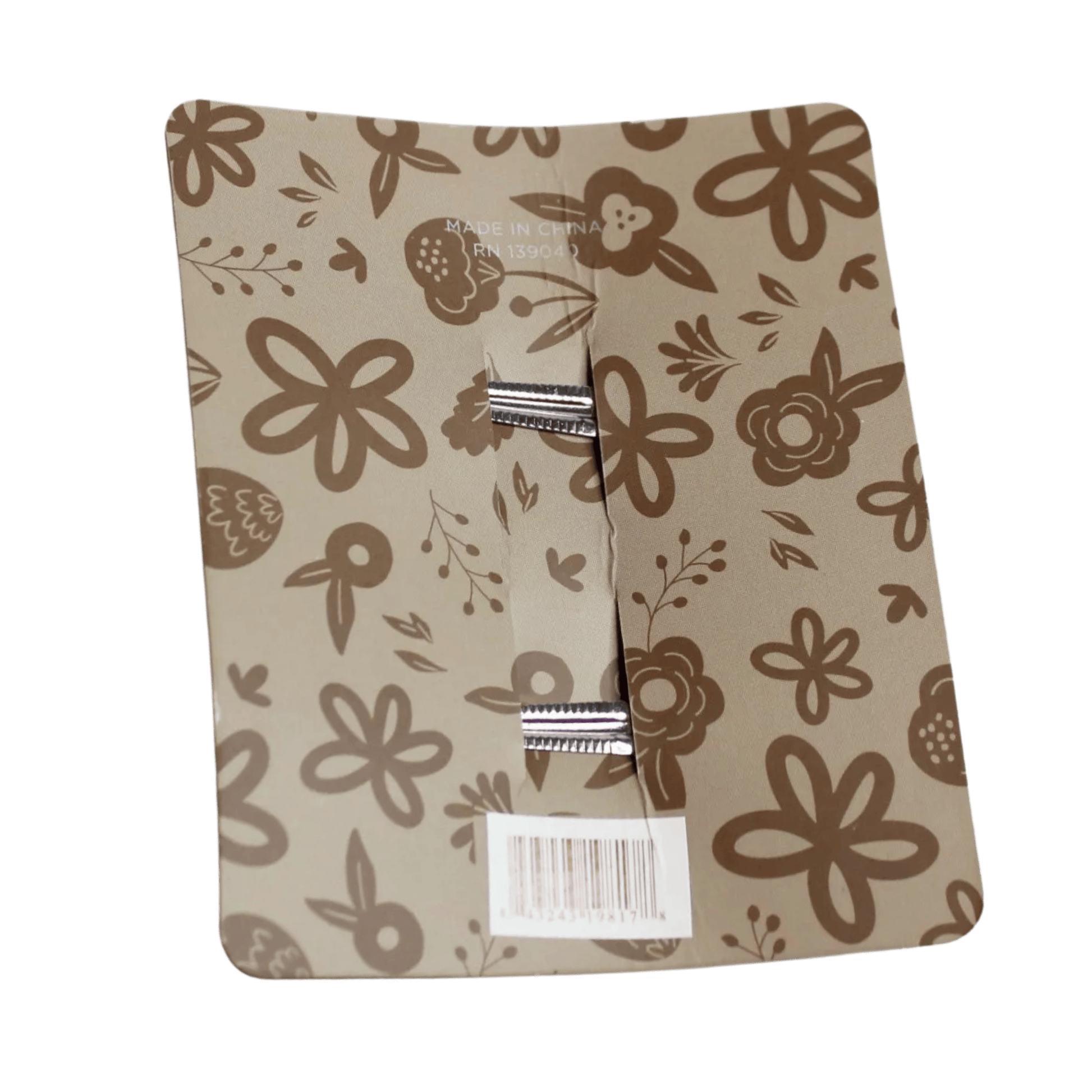 Floral-patterned product on a green background