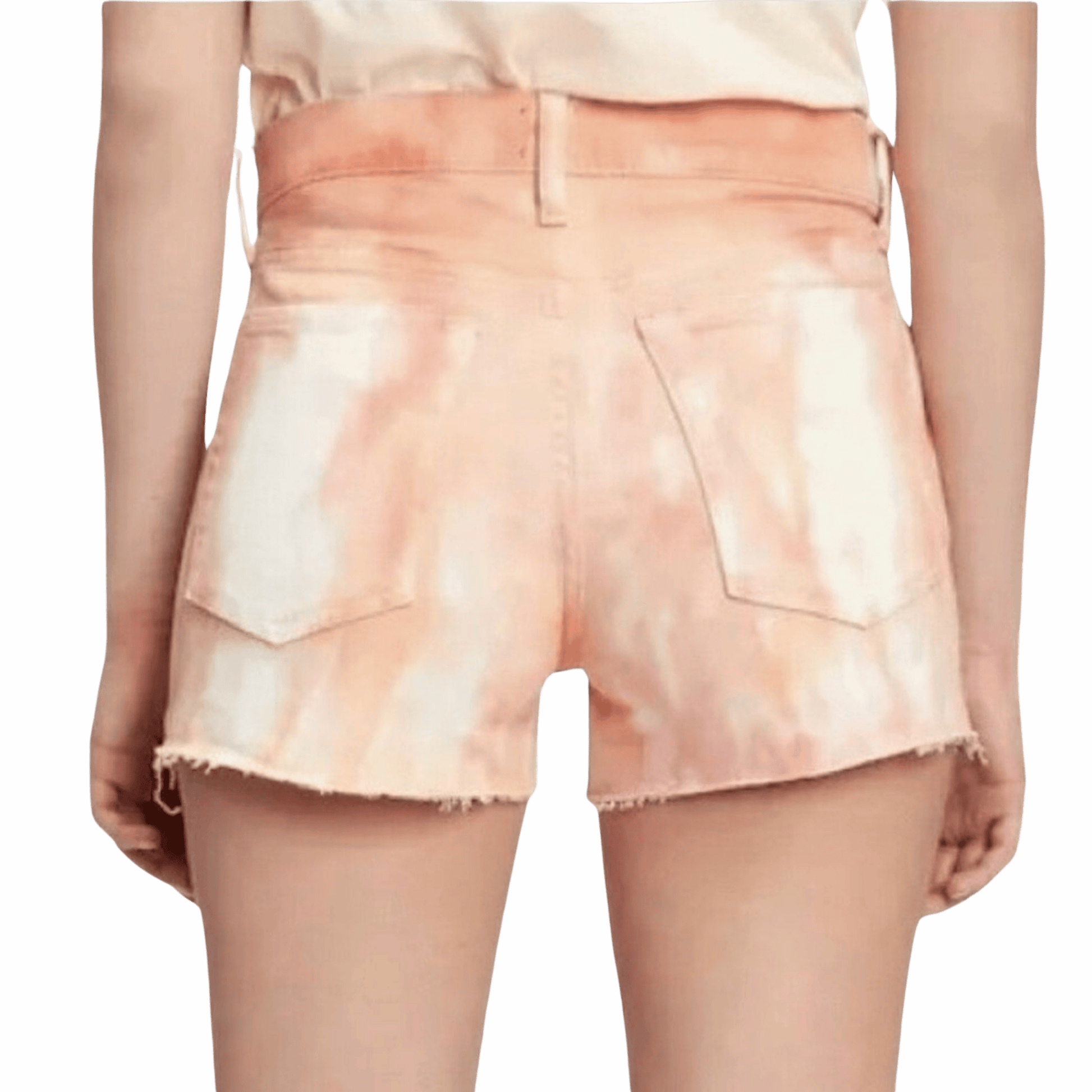 Pink tie-dye skirt on a transparent background