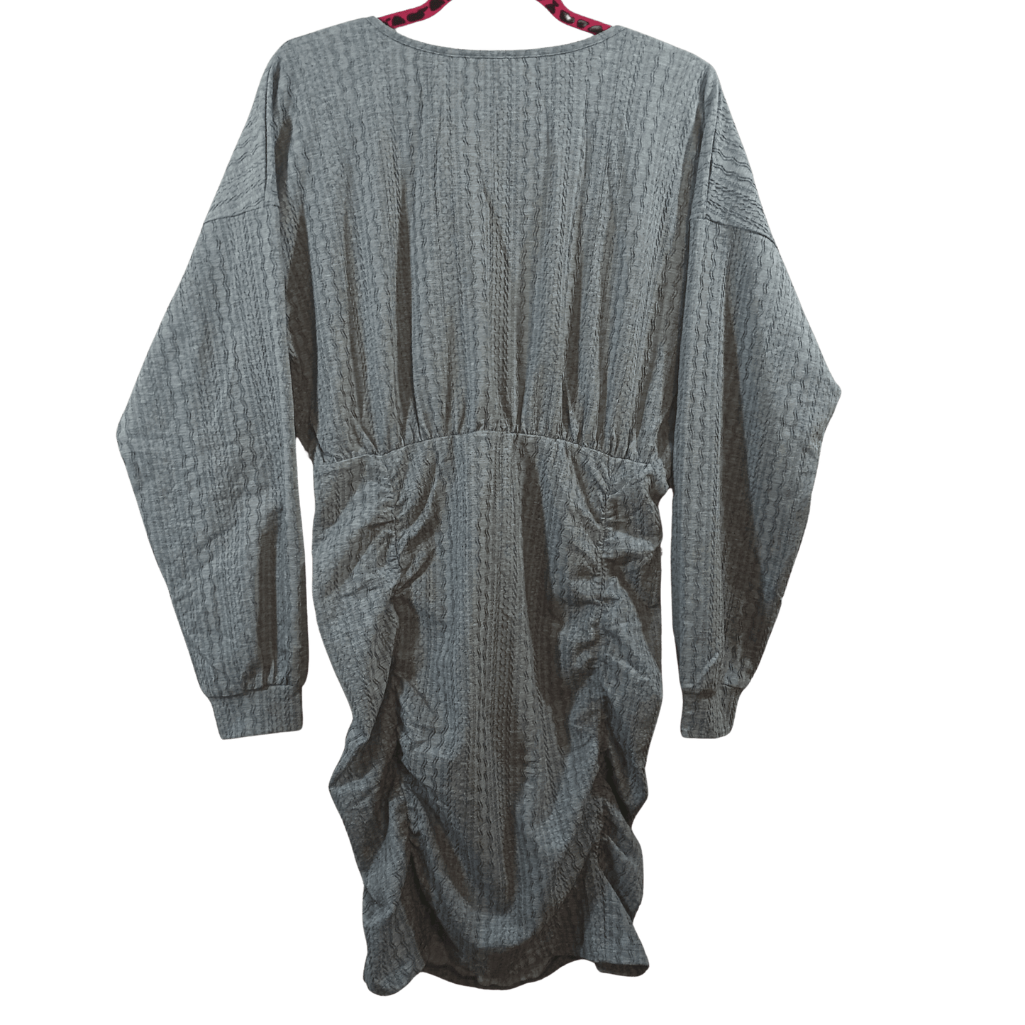 Gray textured dress on a transparent background