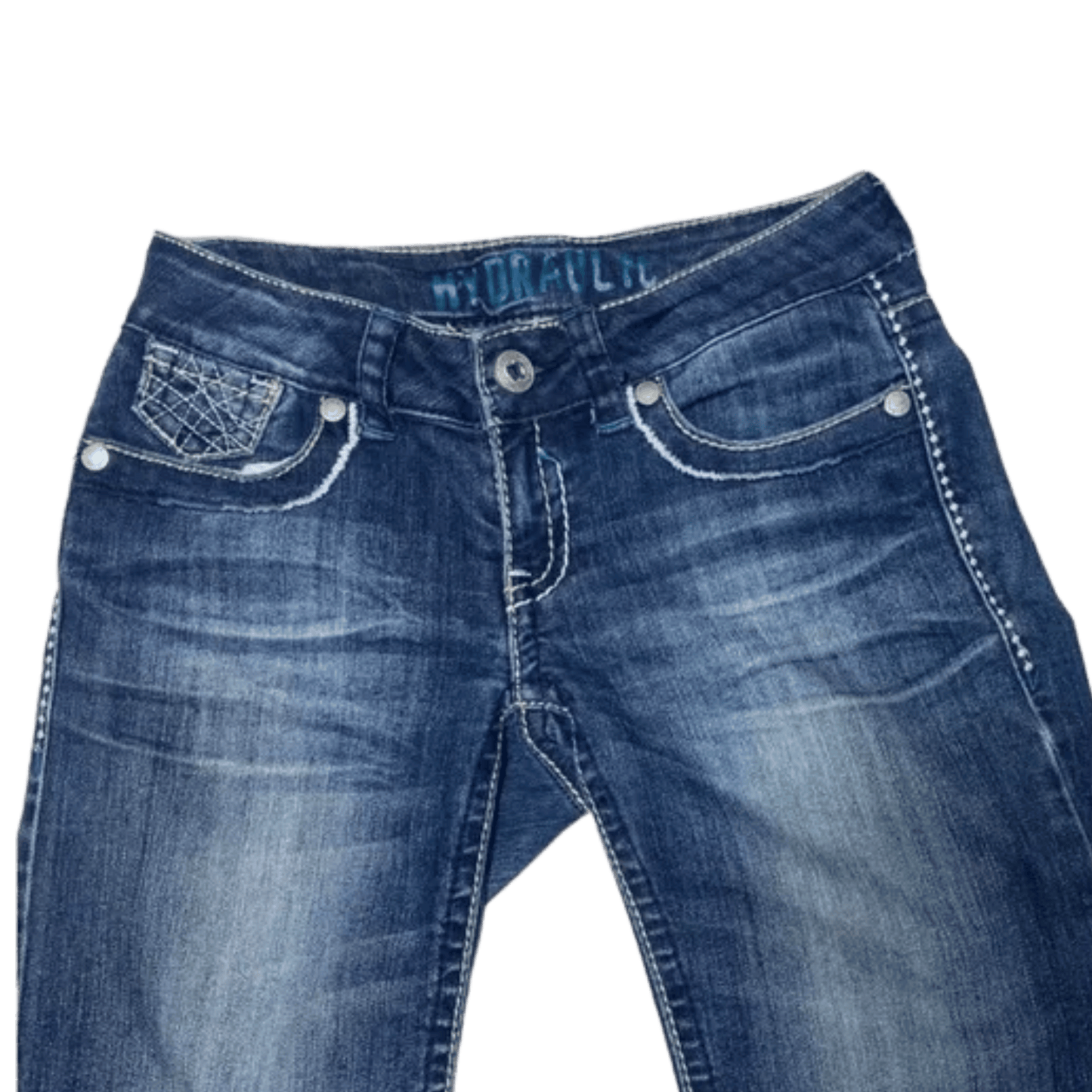 Pair of blue jeans on a transparent background