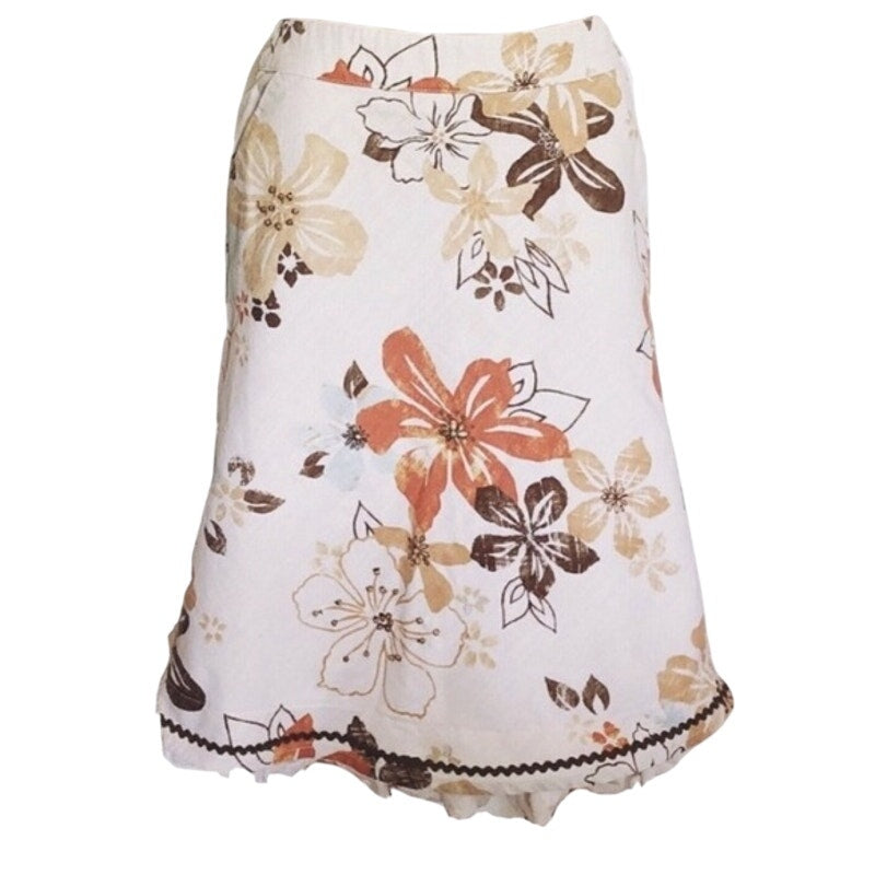 Floral patterned skirt on a white background