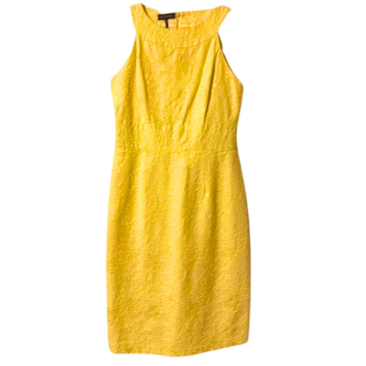 Yellow dress on a white background