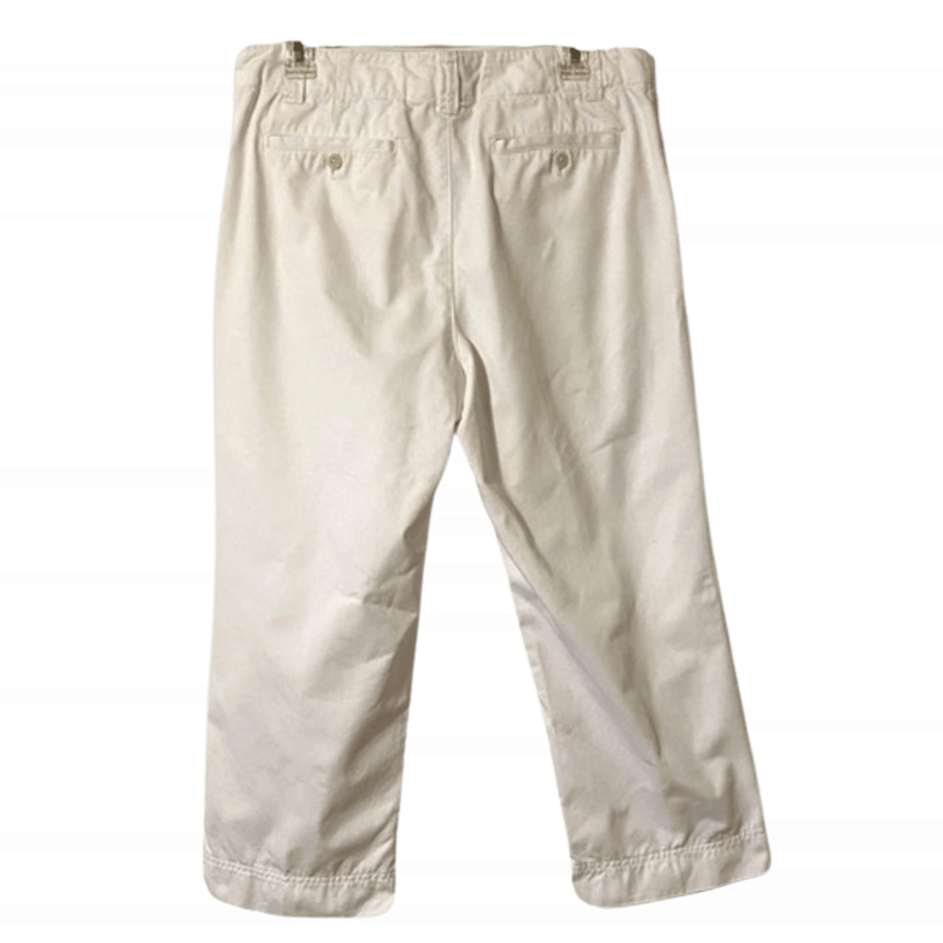Beige pants on a green background