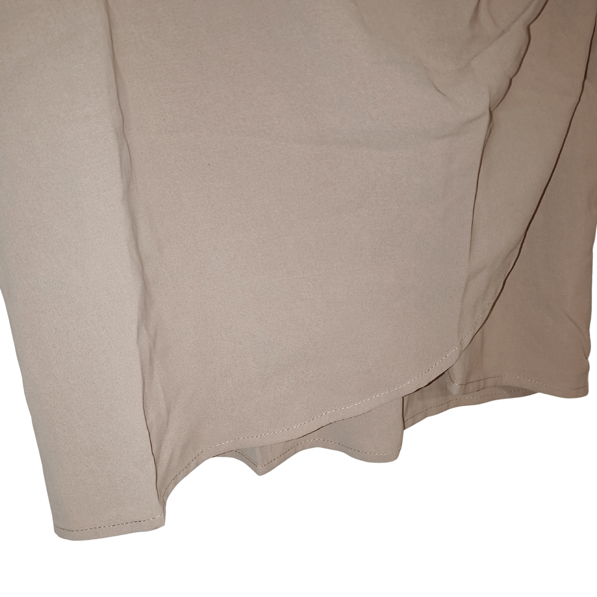 Beige long-sleeve shirt on a transparent background