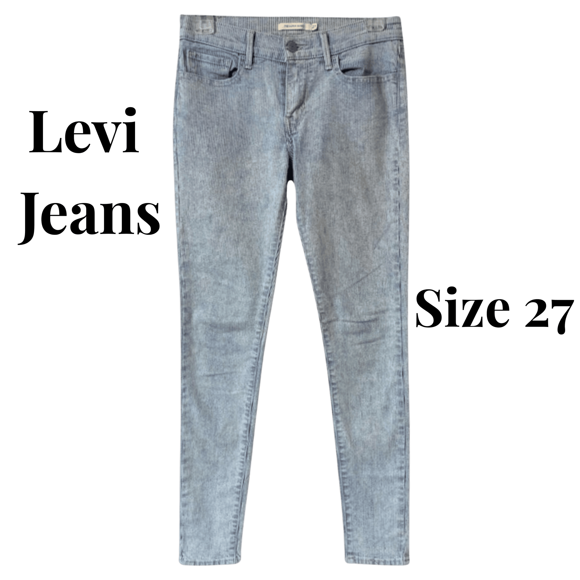 Levi jeans with size 27 text on a transparent background