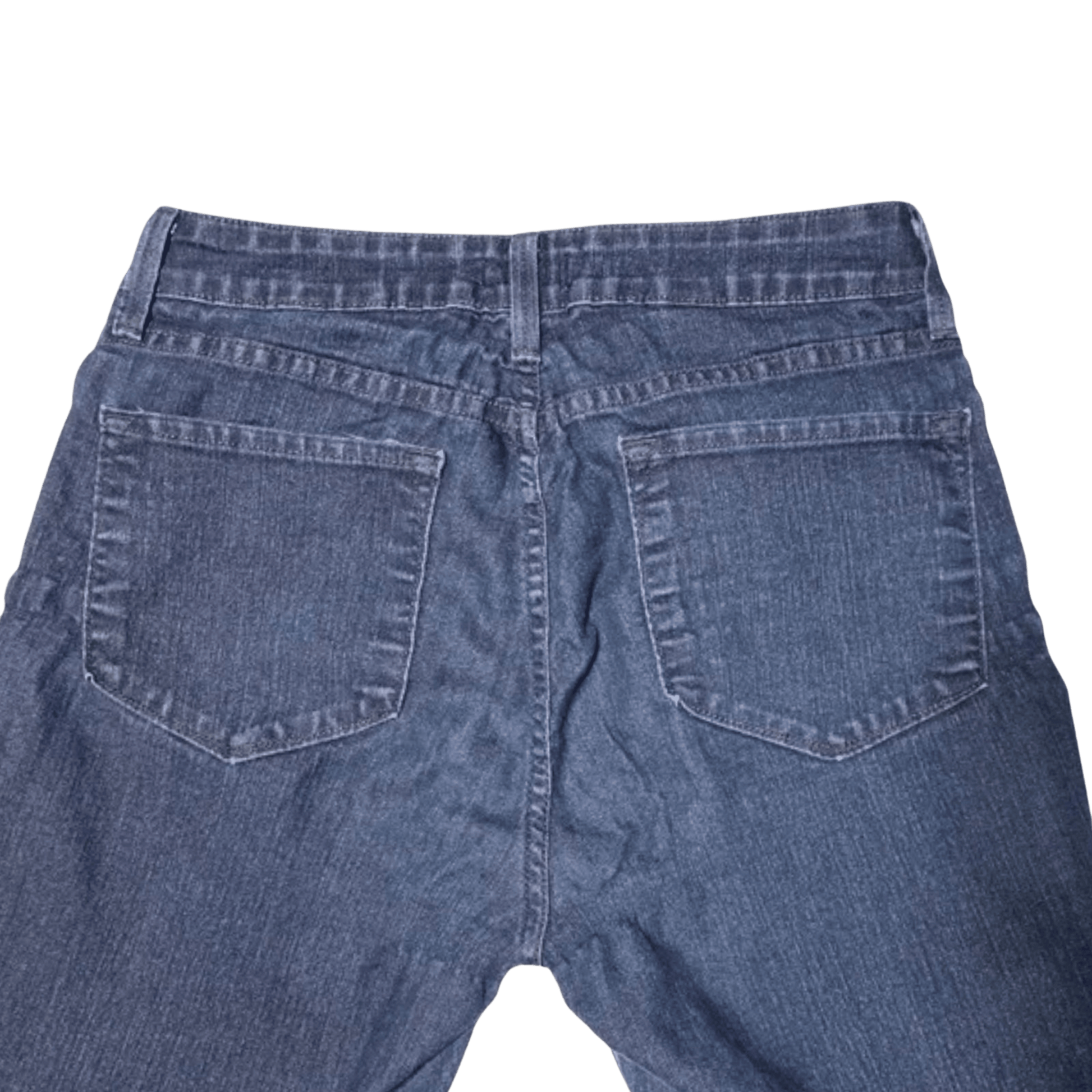 Back view of blue jeans on a transparent background