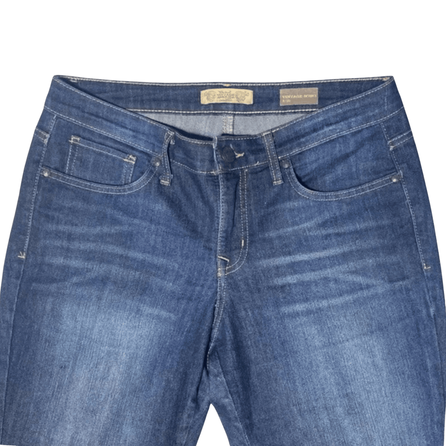 Pair of blue jeans on a transparent background
