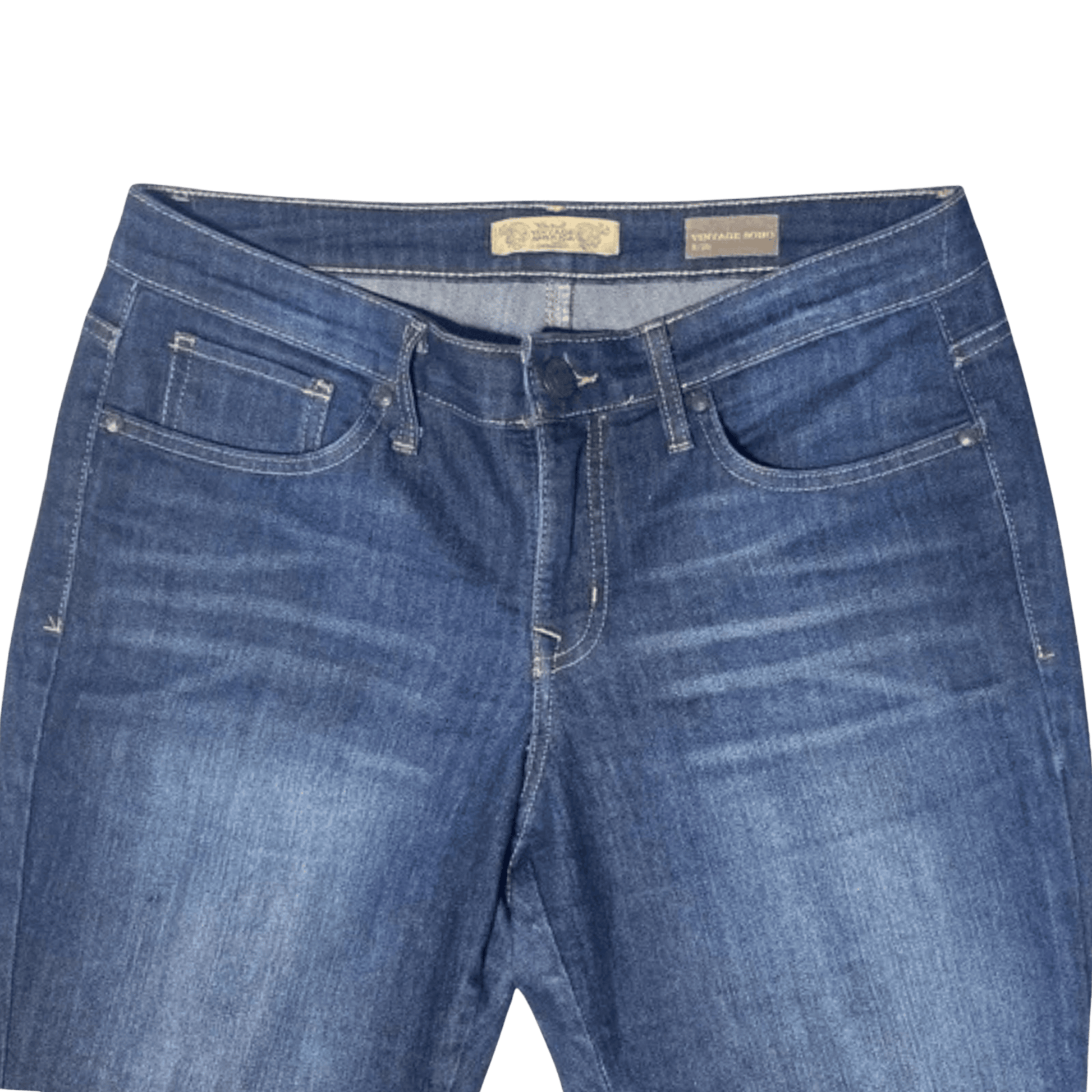 Pair of blue jeans on a transparent background