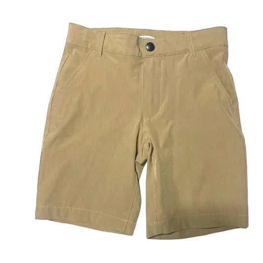 Beige shorts on a white background