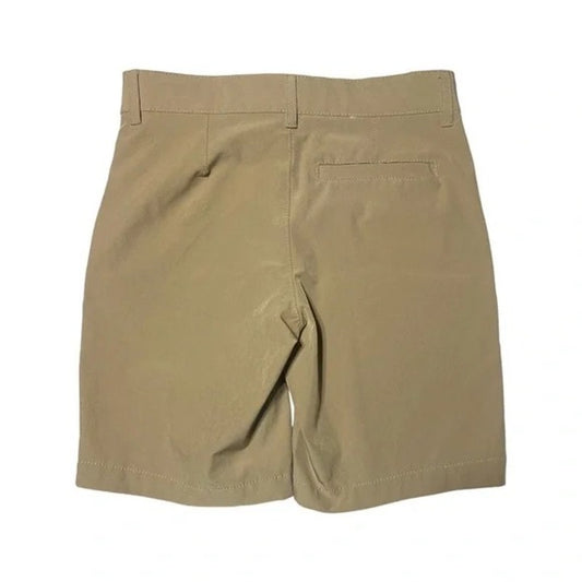 Beige shorts on a white background