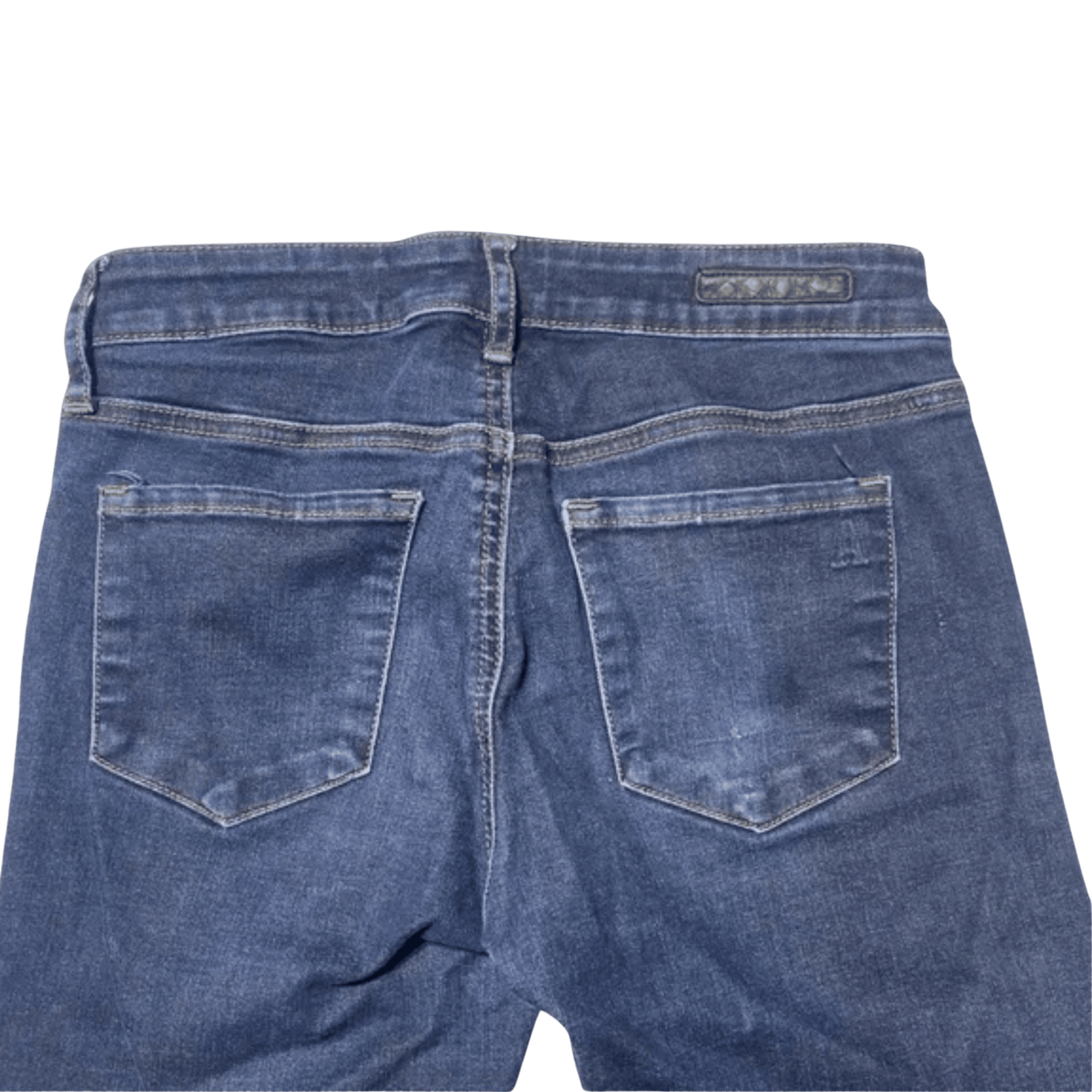 Back view of blue jeans on a transparent background