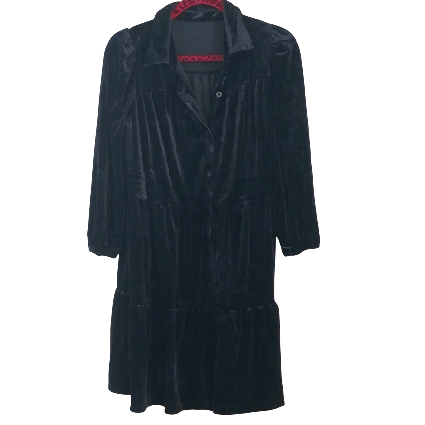 Black velvet coat on a transparent background
