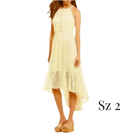 Woman wearing a white lace dress on a transparent background