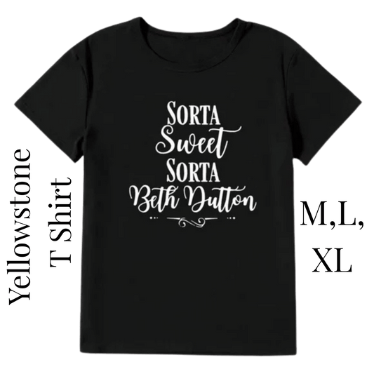 Black t-shirt with white text on a transparent background