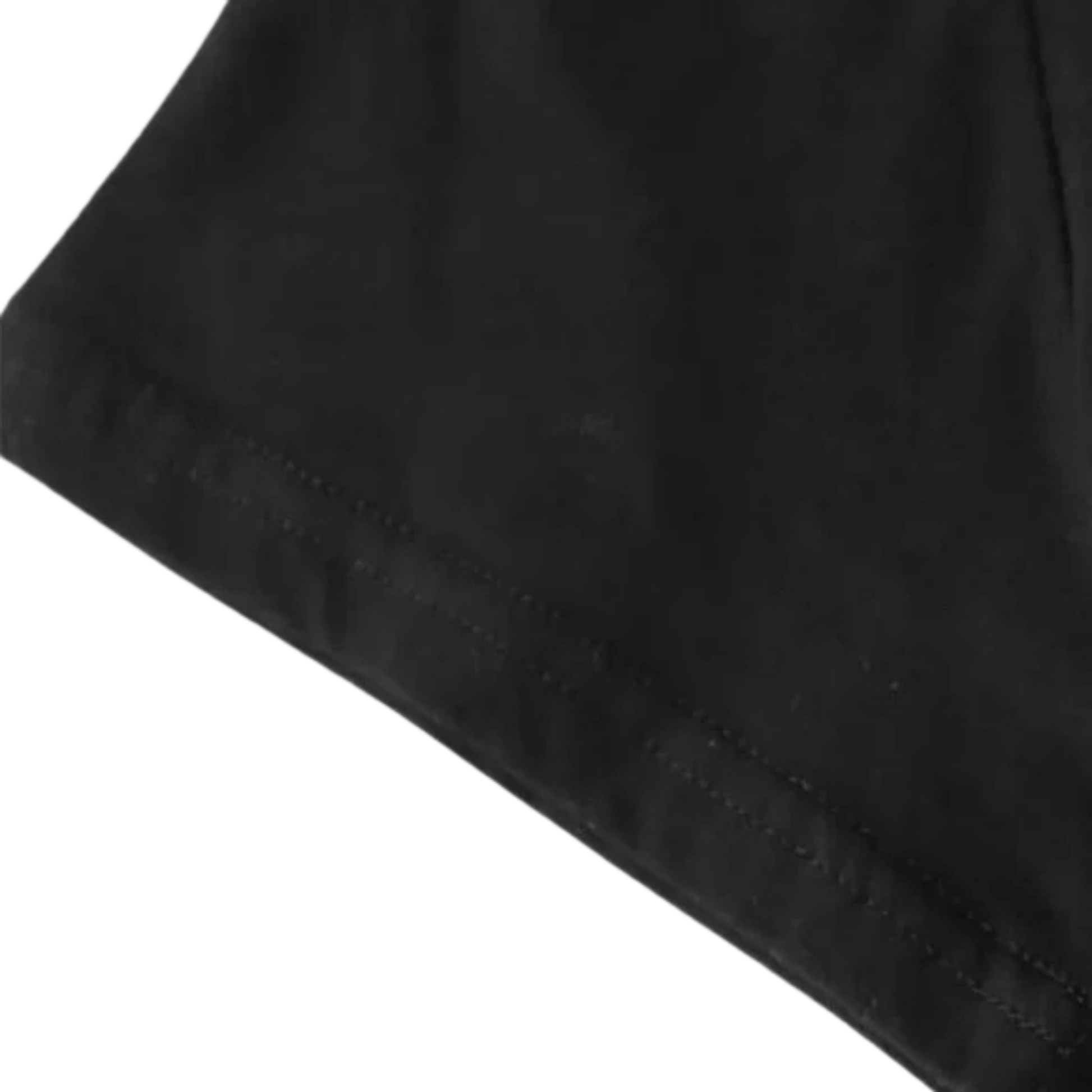 Close-up of a black fabric texture on a transparent background