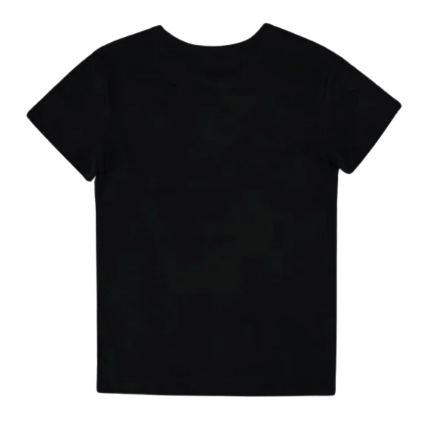 Plain black t-shirt on a transparent background