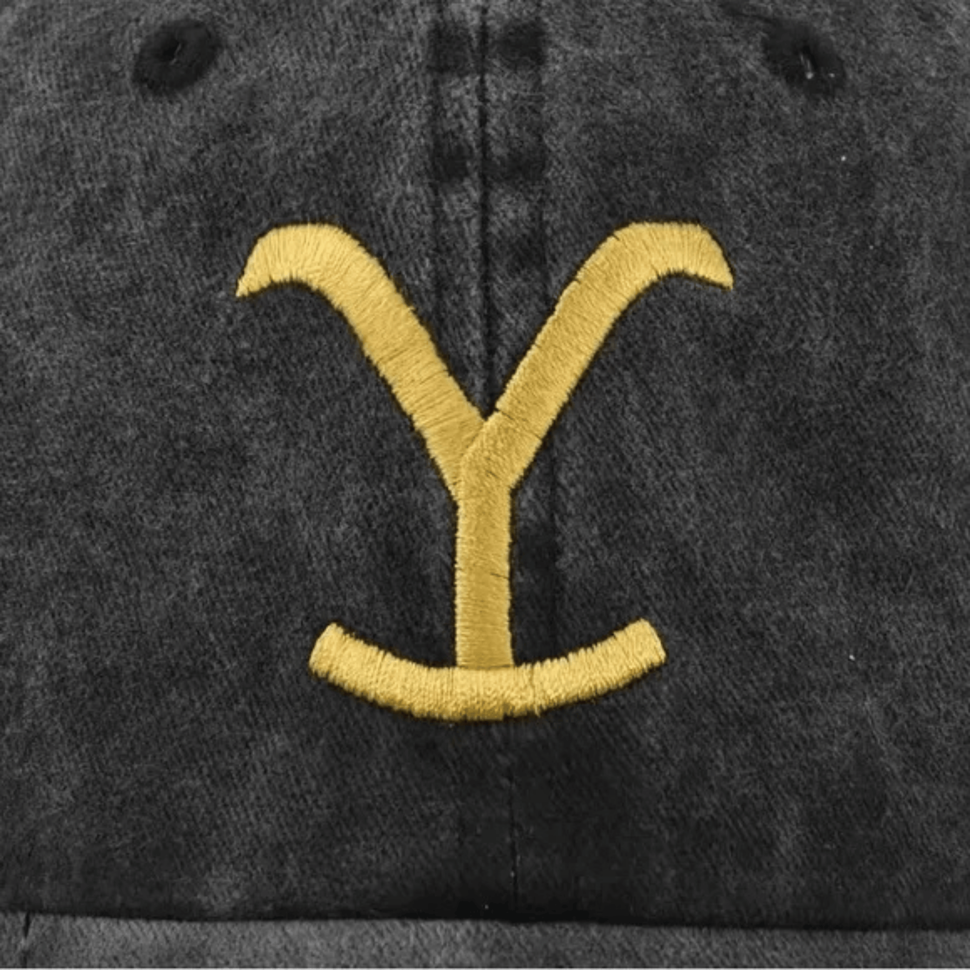 Dark gray cap with a yellow embroidered 'Y' logo
