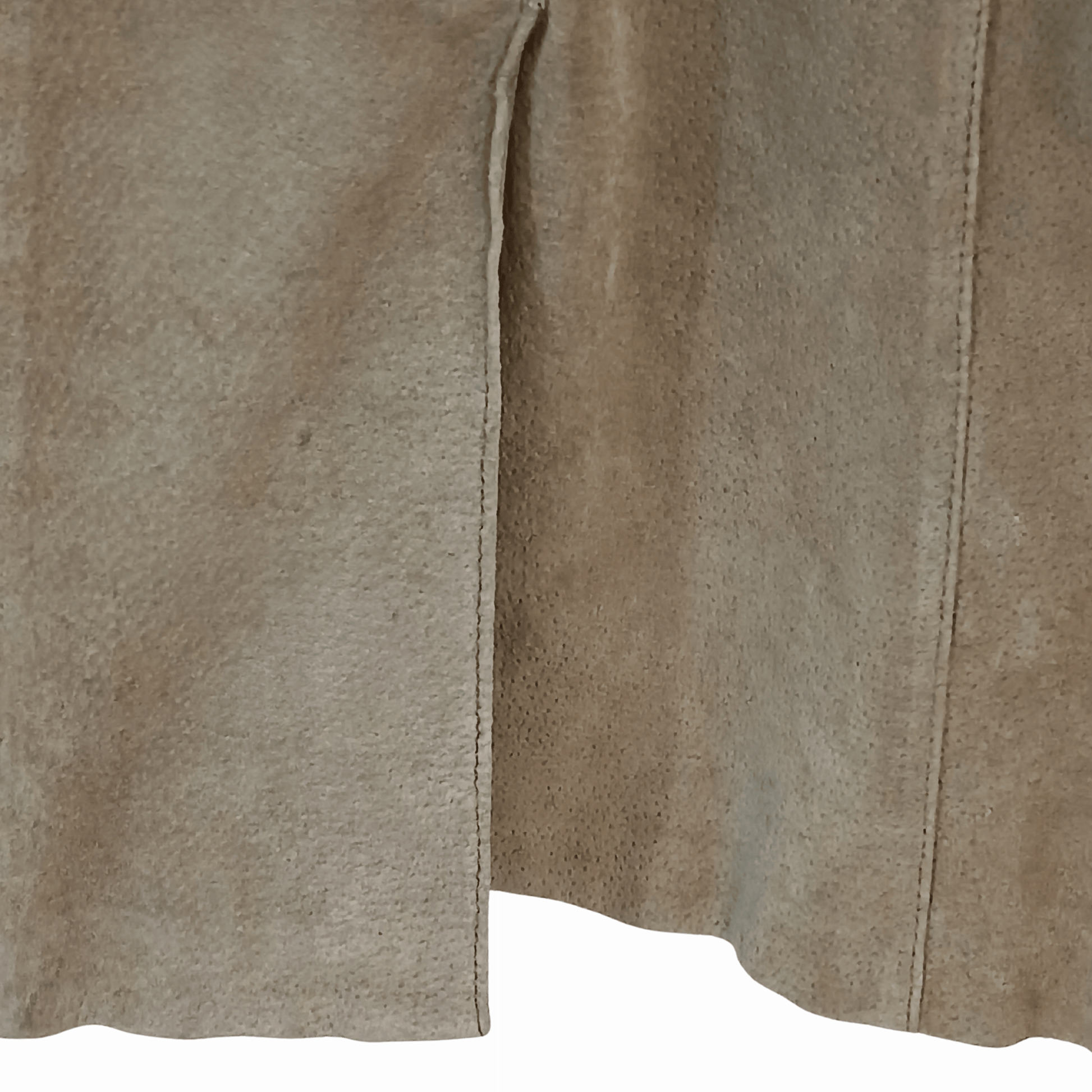 Close-up of brown leather texture with a blue background