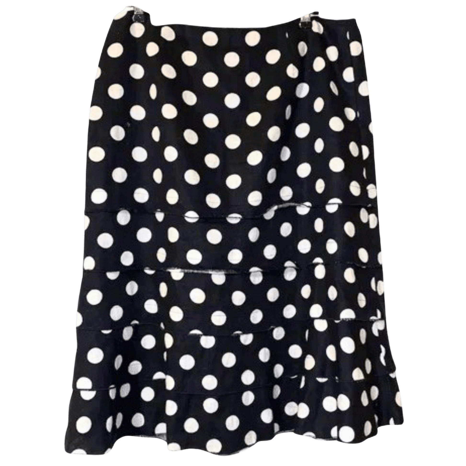 Black apron with white polka dots on a transparent background